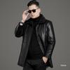 Leather Jacket Men's Sheepskin Winter Thickened Leather Top Middle-aged Dad Casual Fur All-in-one Warm Jacket