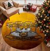 Go Ahead Eagles Pattern Round Rug, Indoor/Outdoor Mat, for Picnic, Gameroom, Bedroom, Office, Living Room, Home Decor Carpet, Birthday Gift