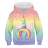 Unicorn 3D Hoodie Children Girls Spring Fashion Long Sleeve Printed Animal Hoodie Loose Cotton Sport Hooded Tops
