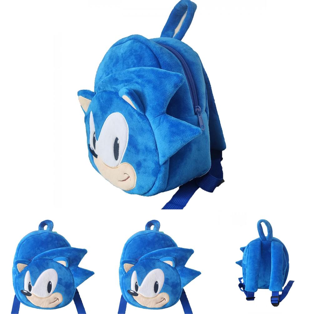Supersonic Sonic Hedgehog Backpack Adorable Plush Schoolbag For Kids