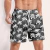 Men's Fashion Printed Elastic Waist Casual Yoga Pants Beach Shorts