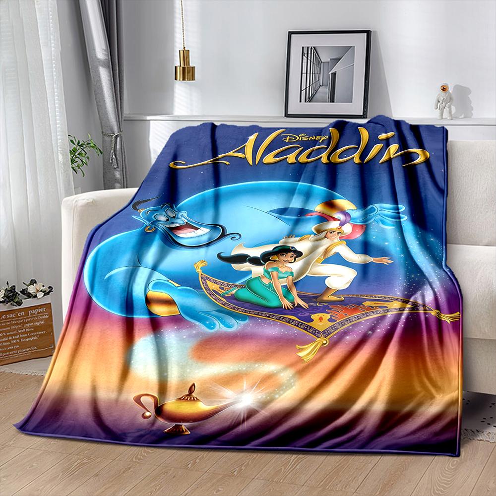 Various Styles and Sizes Aladdin Princess Jasmine Blanket for Bed Bedroom Sofa Picnic, Blanket for Cover Outdoor Leisure Nap