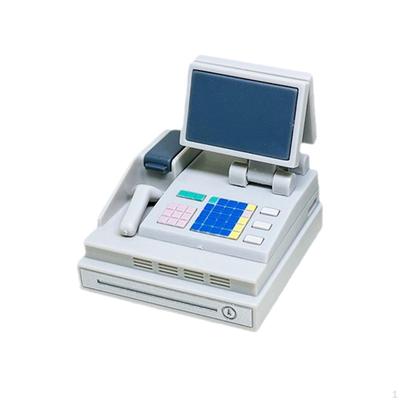 Миниатюрные аксессуары для магазина-кассы, украшения, элементы декора, мебель для кукольного домика, масштаб 1/12, для