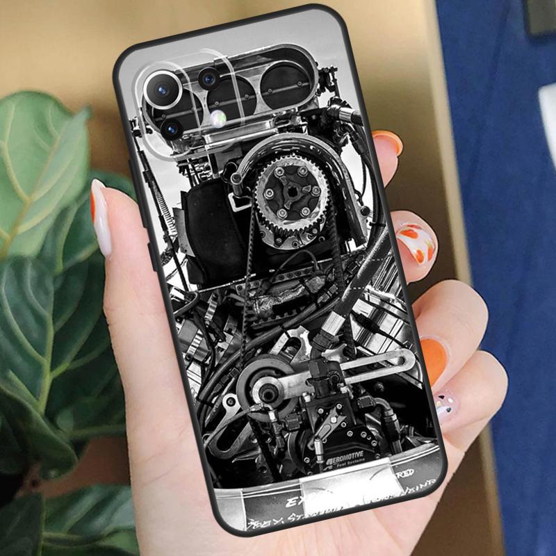 Чехол для телефона с рисунком Мотор Двигатель Мотоцикл Для Xiaomi 15 14 Ultra 13T 14T 15T Pro 17 Pro Max POCO X7 X5 X6 F5 F6 F7 F8 Pro Чехол