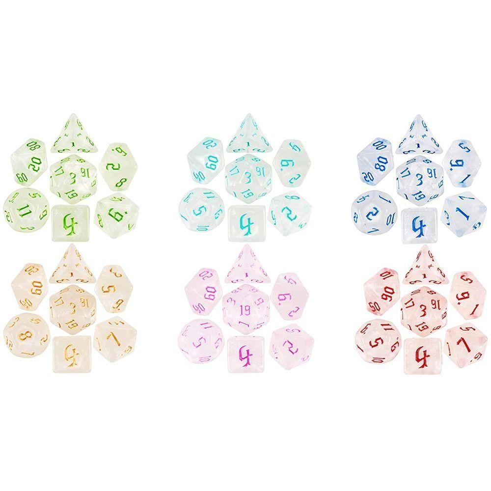 7 шт./набор 7-гранные многогранные кубики акриловые игровые кубики новые кубики DND для TRPG DND