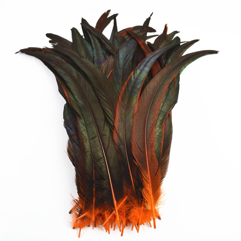 100 шт. Натуральные петушиные перья для украшения 25-35 см 10-12" Куриные фазаньи карнавальные аксессуары для рукоделия Декор для одежды