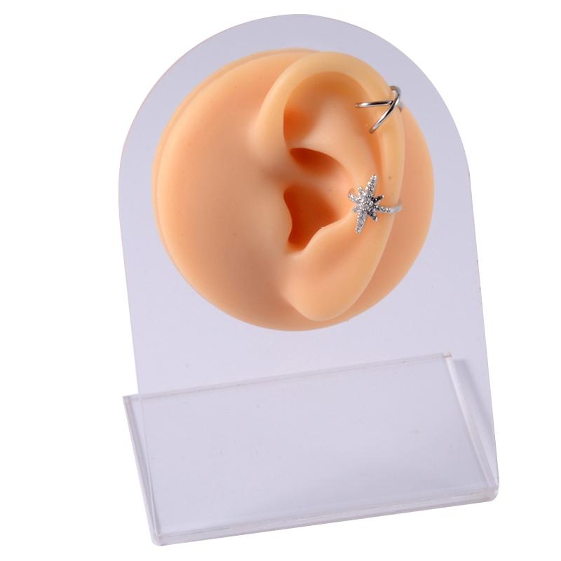 Силиконовые модели ушей, инструменты для пирсинга, ушные шпильки, дисплей с акриловой подставкой