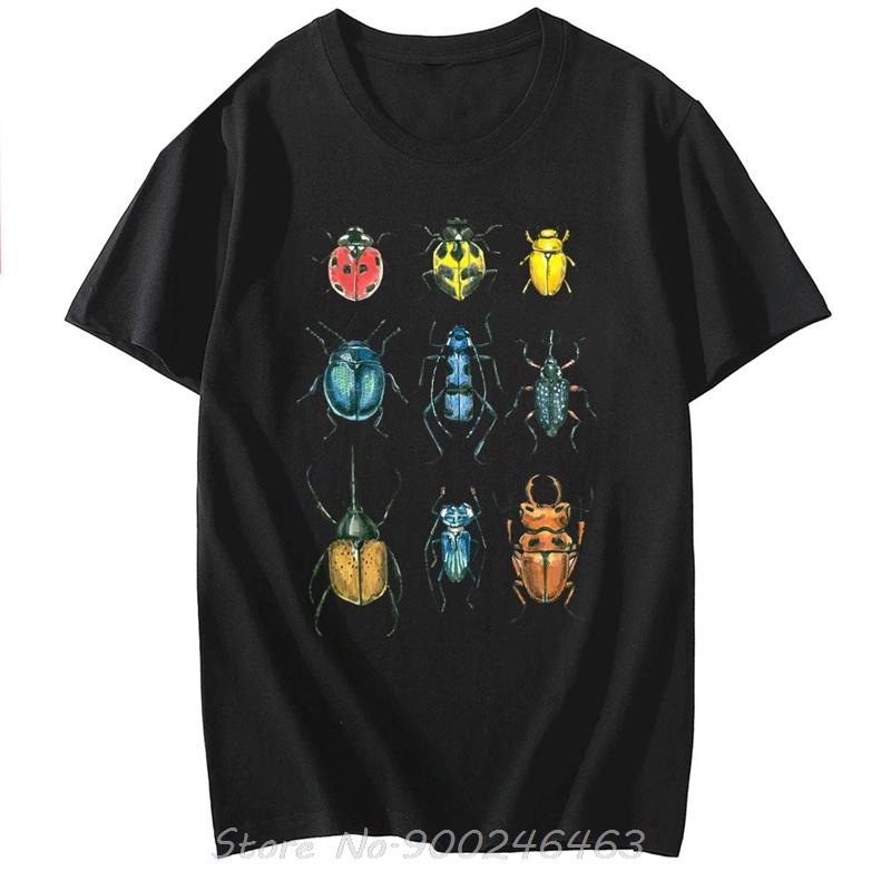Футболка Cottagecore Entomology Винтажная футболка с насекомыми Насекомое Богомол Топ Подарок для любителя насекомых Научная эстетика Футболка с жуком