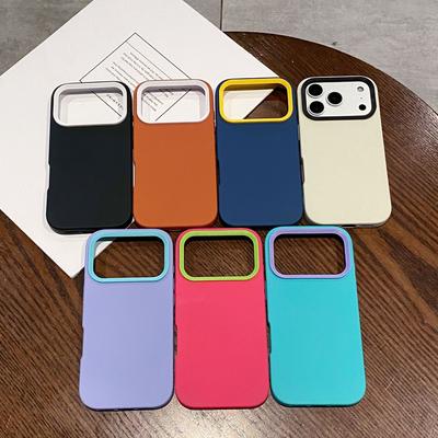 Простой матовый чехол однотонный 3-в-1 Совместимый с iPhone 16 Pro Max Apple 17 Чехол для телефона 15/14 Силиконовый