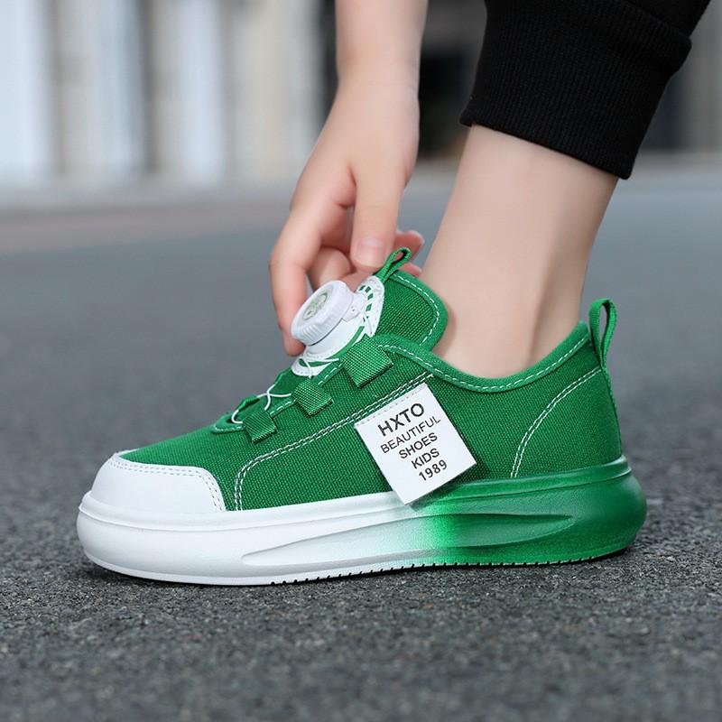 Girls Canvas Sneakers Breathable Running Shoes Kids Casual Low-Top Sports