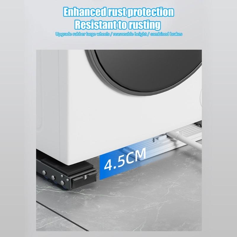 2pcs Universals Washing Machine Base Brackets with Antislip Pad for Noise Reduction and Secure Placement
