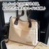 FairyPomu Canvas Shoulder Bag, Tote Bag, Crossbody Bag, A4 Size, for Men and Women (Light Brown)
