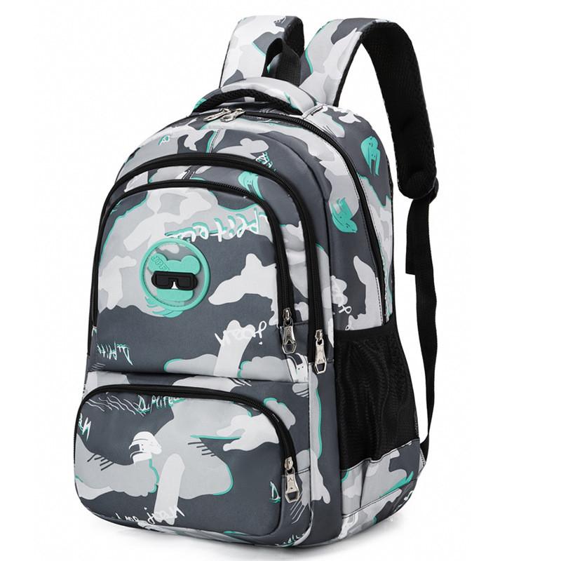 Printed Travel Backpack Fashionable Wear Resistant Schoolbag Student