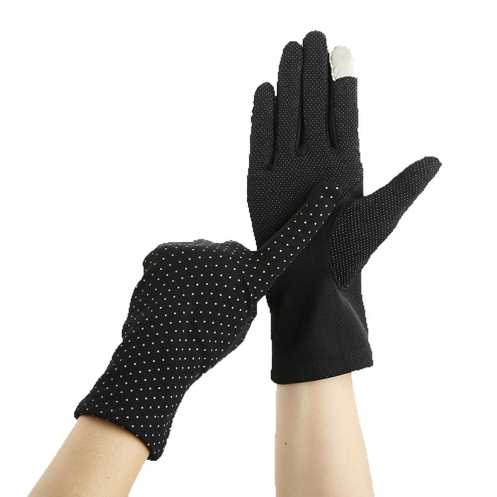 Women Driving Dot Thin Sun Protection Short Gloves  Gloves
