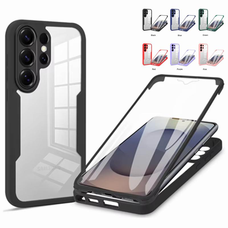 Чехол 360 градусов с двойной защитой для Samsung Galaxy S26 Ultra GalaxyS26 Plus S 26 5G, ударопрочная прозрачная крышка для переднего экрана