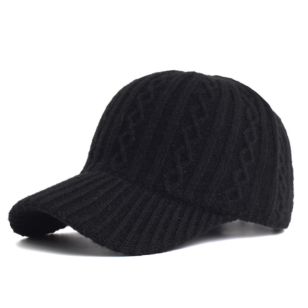 Модная Вязаная Бейсболка Для Мужчин И Женщин Осенне-Зимняя Мода, Кепка с Козырьком, Универсальная И Теплая