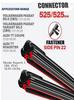 Side Pin 22 Wiper Blades 525/525mm (21"+21") for VAG Models: VW Passat B5.5,  Skoda Superb I