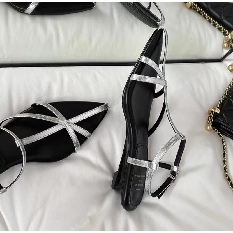 Модные Модные и Стильные Босоножки на Высоком Каблуке-Танкетке, Новинка Лета 2025, С Острым Носком, С Вырезами, С Одинарным Ремешком, Римские
