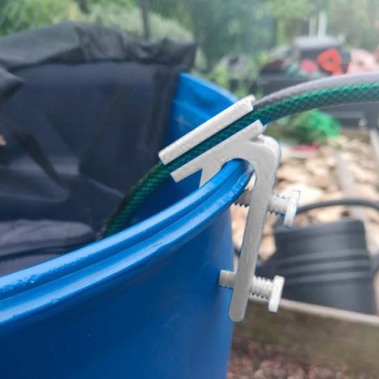 Aquarium Hose Holder with Clamp Fish Tank Water Tube Clamp Adjustable Clamp Hose Holder Prevents Slipping for Water Barrels