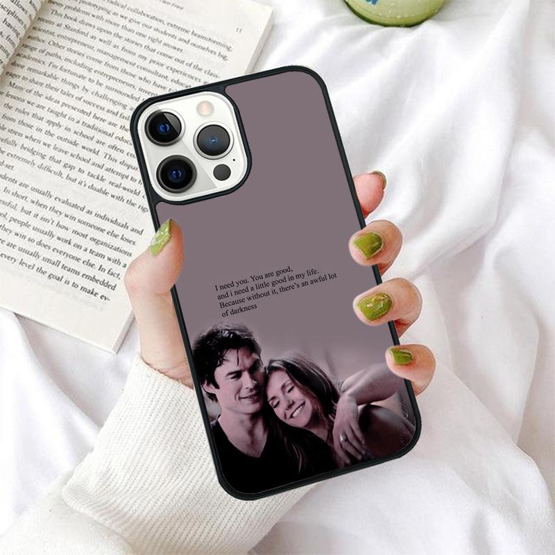 Чехол для телефона Elena Damon The Vampire Diaries для iPhone 17 Air 16 15 14 12 13 PLUS 11 PRO MAX Чехол Fundas Shell