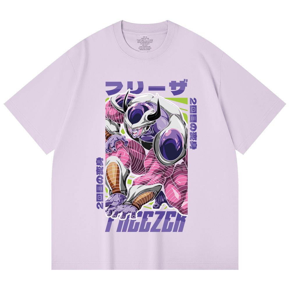 230 г/м² 100% хлопок Dragon Ball V72 Принт Короля Холода Унисекс Тяжелая Хлопковая Футболка