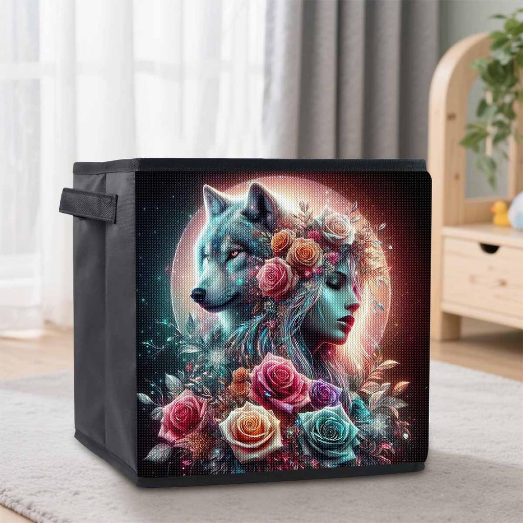 Красавица и Чудовище 5D Алмазная Живопись Корзина для Хранения Полная Круглая Выкладка Мозаика Алмазная Вышивка Наборы для Вышивания Крестом Домашний Декор Домашний Декор