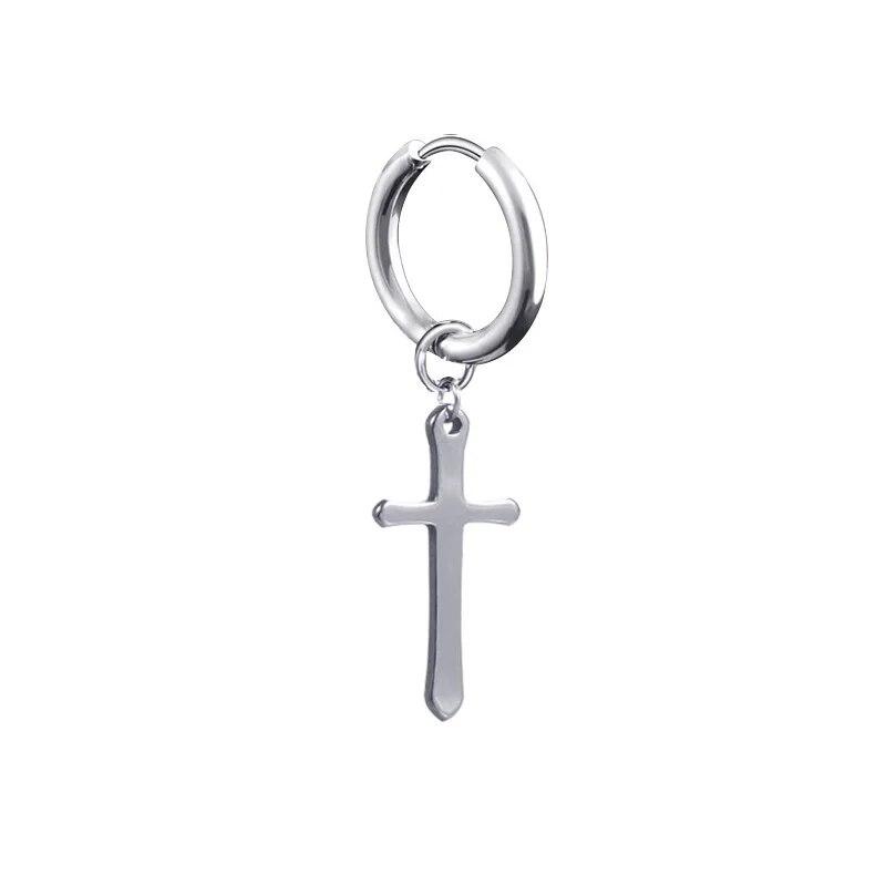 1 Piece Punk Stainless Steel Drop Dangle Earrings For Men/Women New Style Hip Hop Gothic Ear Buckle Jewelry Best Gifts