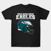 Мужская черная футболка с принтом Шлем Philadelphia Eagles - Julianaphein #143 Печать на трансферной бумаге без вырезки Хлопковая футболка