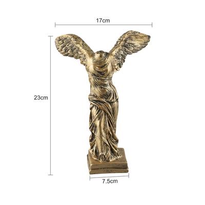 Для Goddess of Victory Настольная скульптура из смолы Крылатая статуэтка Украшение для поддержки и вдохновения с детализированным крылатым дизайном