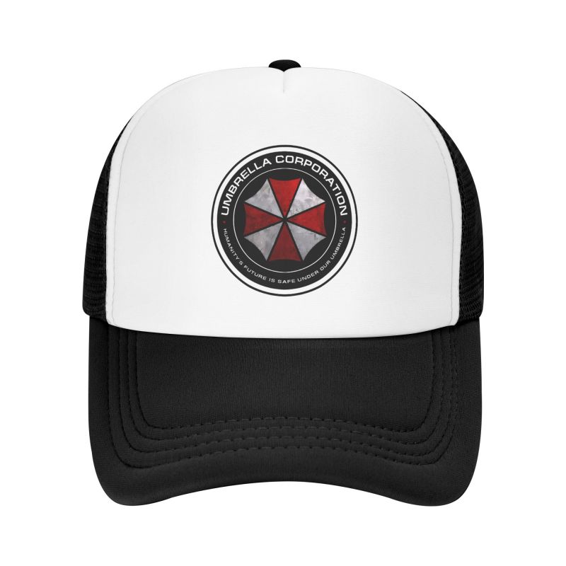 Сетчатые Бейсболки с Принтом Umbrella Corporation Унисекс Хип-Хоп Регулируемая Кепка Snapback Женская Мужская Летний Дышащий Козырек от Солнца Кепки
