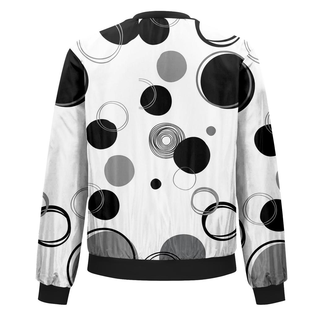 Куртки для женщин, легкие укороченные куртки с длинным рукавом на молнии, модная верхняя одежда с принтом, повседневные стеганые куртки с карманами