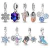 Original Charms Beads Pendant Copper Snowflakes Snowmen Ice Skates Boots Charms For Woman Fashion Jewelry Making