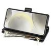 For Samsung Galaxy S26+ Case Rhombus Stitching Leather Wallet Phone Cover with Long  /  Short Strap
