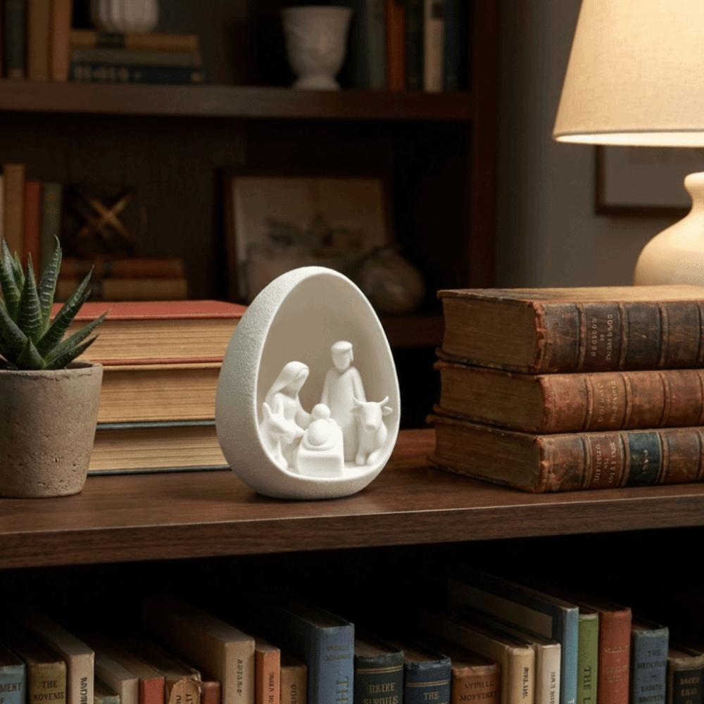 Realistic Nativity Scene Statue 3D Printed Holy Family Sculpture Home Decor