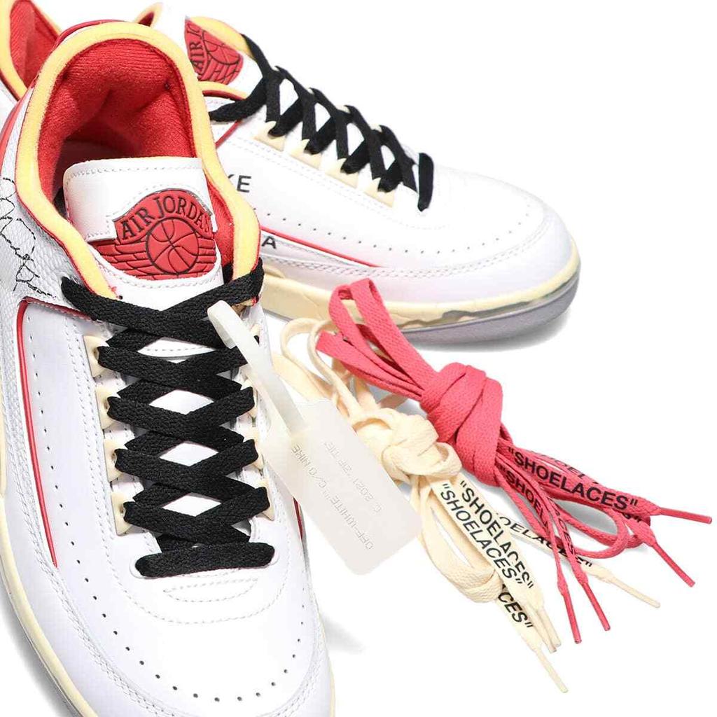 DJ4375-106 Off-White A Nike Air Jordan 2 Low White and Varsity Red (Men's)