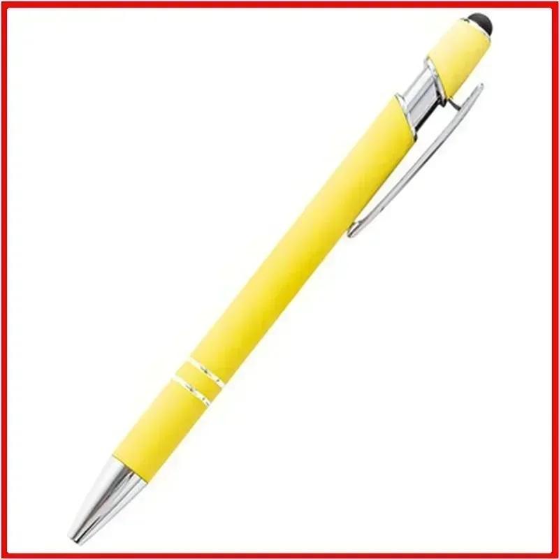 20-200 шт. Шариковая ручка с индивидуальным логотипом, персонализированный стилус, металлическая ручка с гравировкой текста, канцелярские товары, офисные и школьные принадлежности