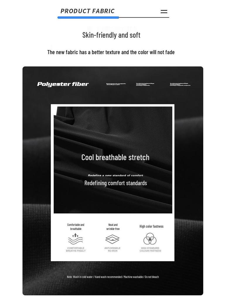 Men's Summer Ice Silk Quick-Dry Elastic Shorts - Lightweight, Breathable Sportswear for Youth.