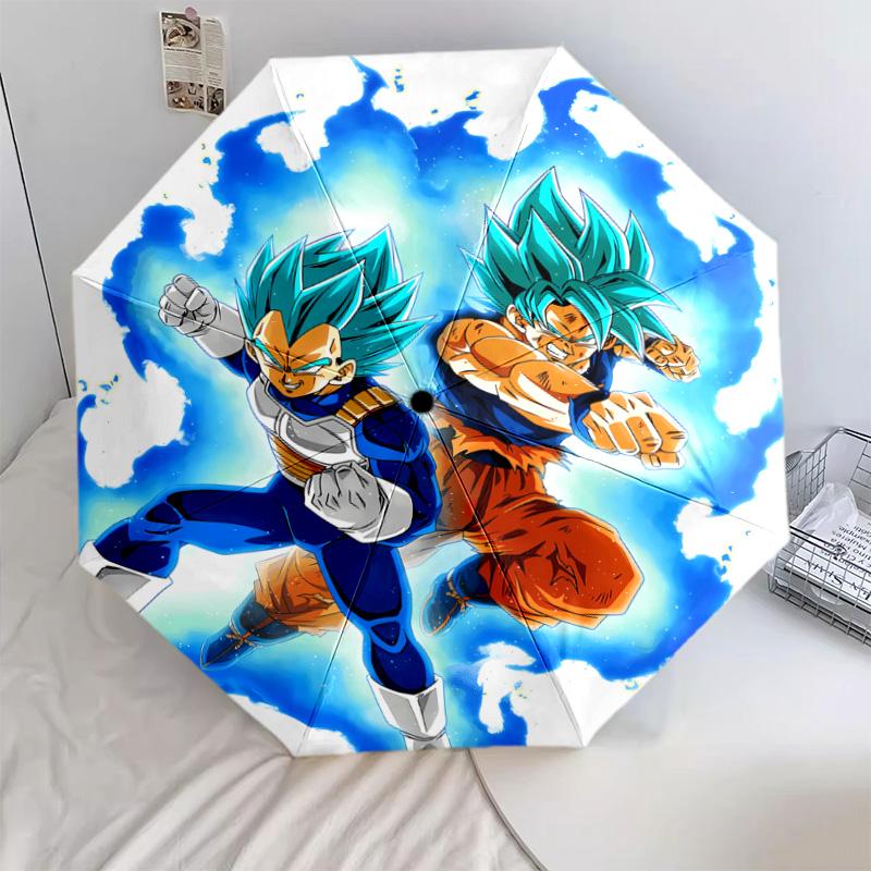 1 шт. Автоматический складной зонт - Узор Dragon Ball Super Портативный складной дизайн с 8 спицами Рождественские и Новогодние подарки