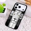 Крест с изображением морды льва - Чехол для телефона с животными для iPhone 17 Air 16 15 11 12 14 13 Pro Max Ударопрочный чехол