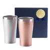 Marusankondo Beer Glass Stainless Steel Thermo Tumbler Silver Pink 370ml Vacuum Insulated Gift Wrapping Diana 05677 2 Pieces &