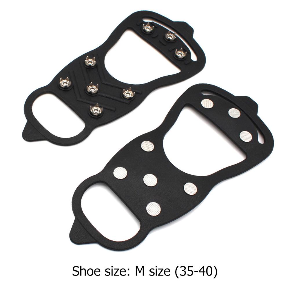 8 шипов Ice Walk Traction Cleats Противоскользящие снежные кошки для обуви (M)