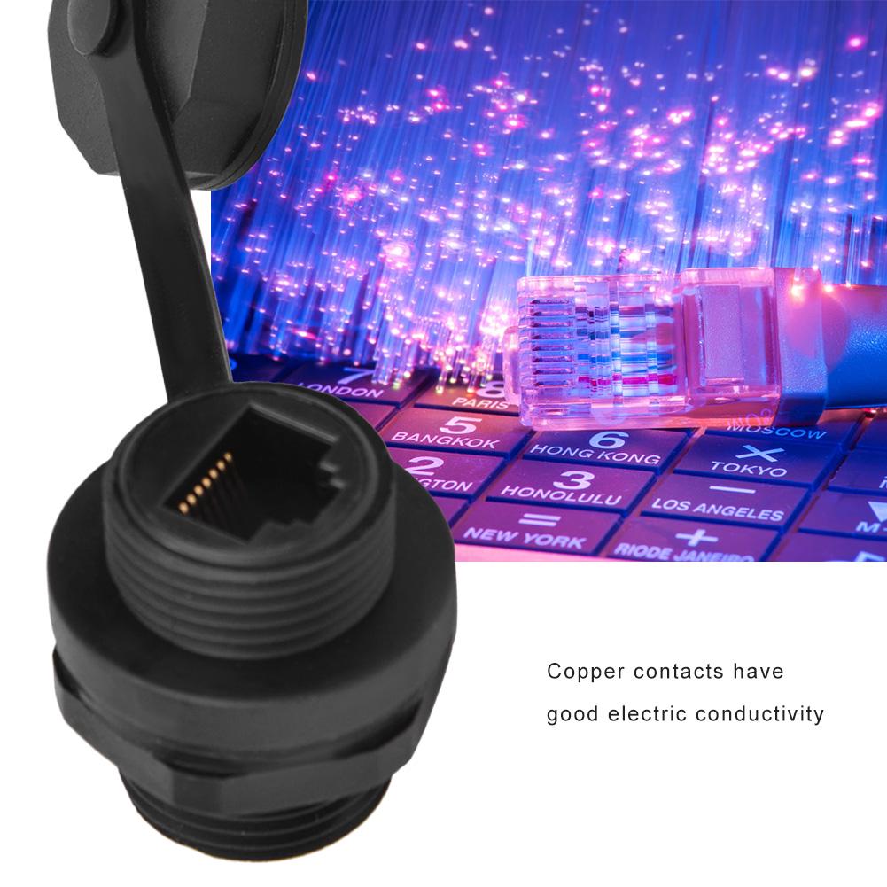 Водонепроницаемый разъем RJ45 гнездо IP67 Разъем для сетевого кабеля CAT5/6