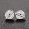 Huitan Chic Fashion Round Shape Stud Earrings Female Daily Wearable Accessories with Brilliant Zirconia Elegant Women's Jewelry