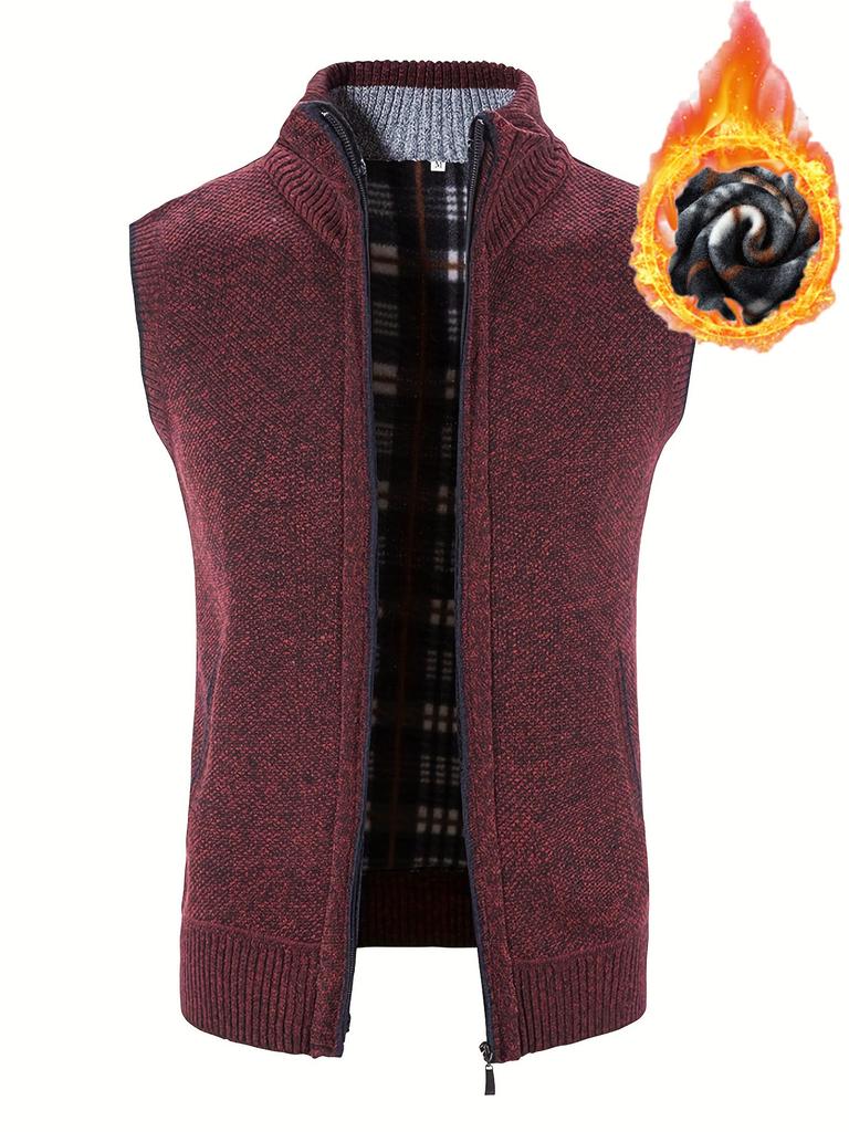 Cozy Up мужской бархатный утолщенный жилет с воротником-стойкой, куртка, свитер, пальто, кардиган