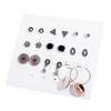 9 Pairs/set Fashion Shell Triangle Flower Stud Earrings Geometric Mixed Statement Jewelry Gifts