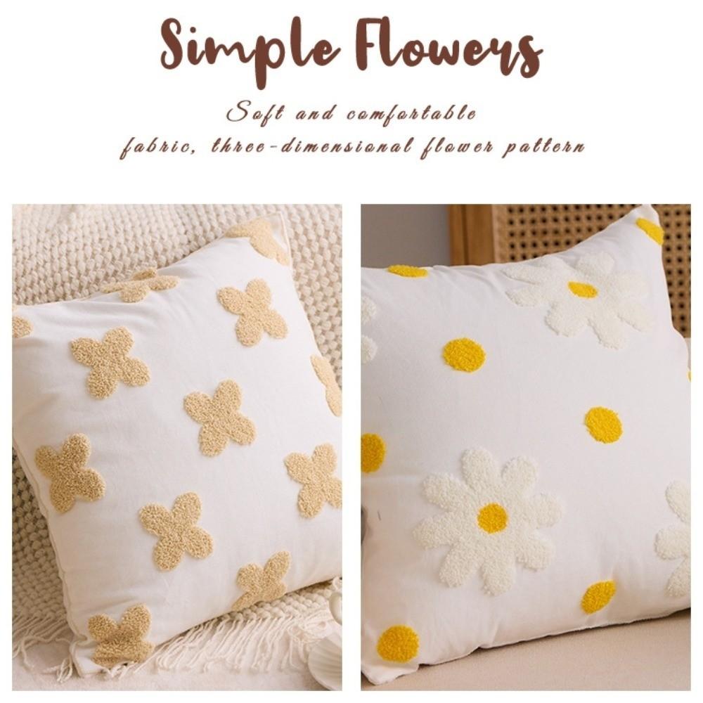 Cute Cushion Cover Daisies Sunflowers Throw Pillow Covers New Square Pillow Covers Bed Decor