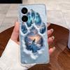 Чехол для Poco X8 Pro Прозрачный Роскошный Милый Заяц с Сердечком Забавный Мягкий Силиконовый Чехол из ТПУ для Телефона Poco X8 Pro Max X8Pro 5G Задняя Крышка