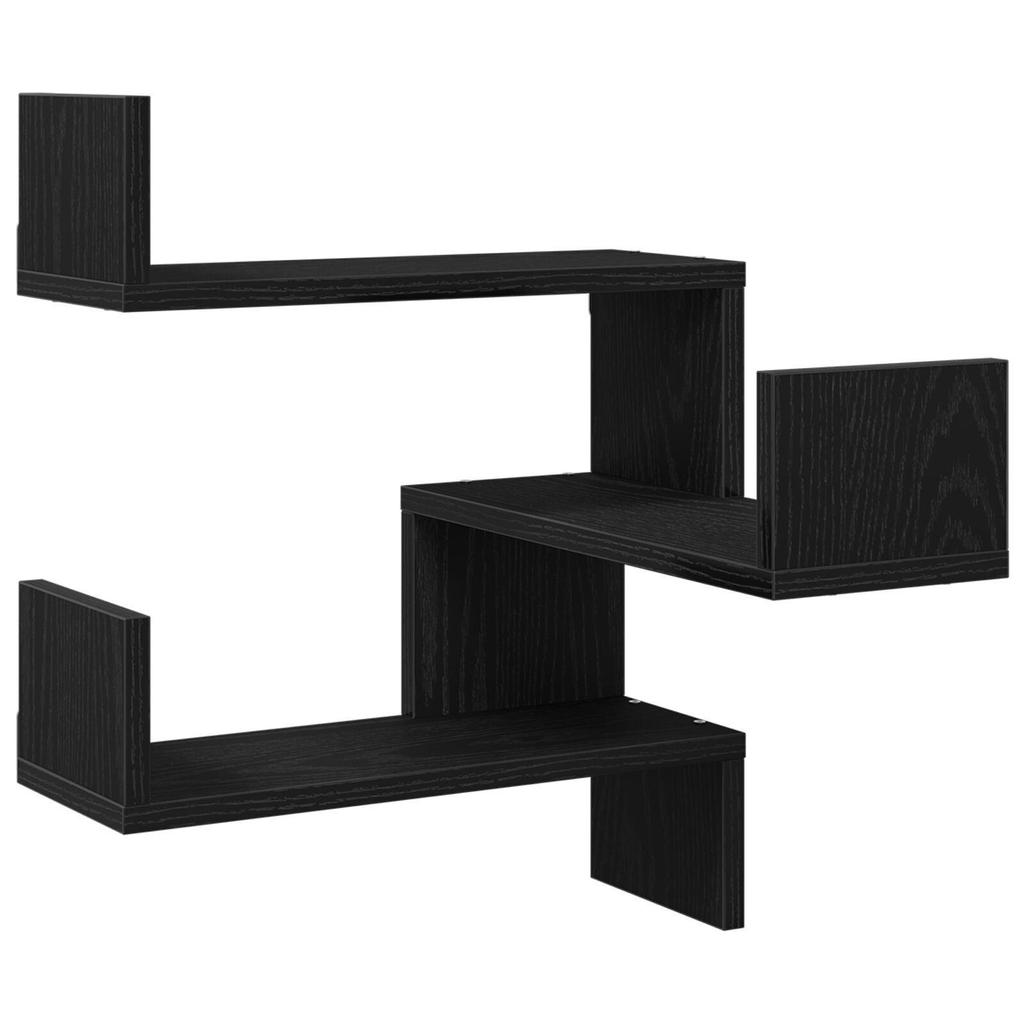2 Pieces Wall Mounted Shelf for Bathroom, Living Room and Entrance Decorative Storage Rack, 40x40x49.5cm
