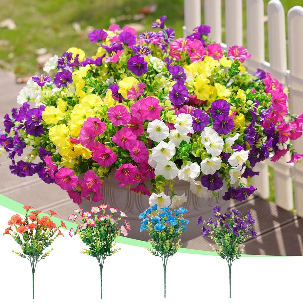 Искусственные цветы для улицы Искусственные растения Искусственное уличное озеленение Утренние анти-УФ пластиковые кустарники Украшения