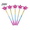 High-quality Fairy Wand 5Pcs Fine Workmanship Star Shape Wands With Sparkling Effect Durable Dress Up Props for Festival Party Decoration Princess